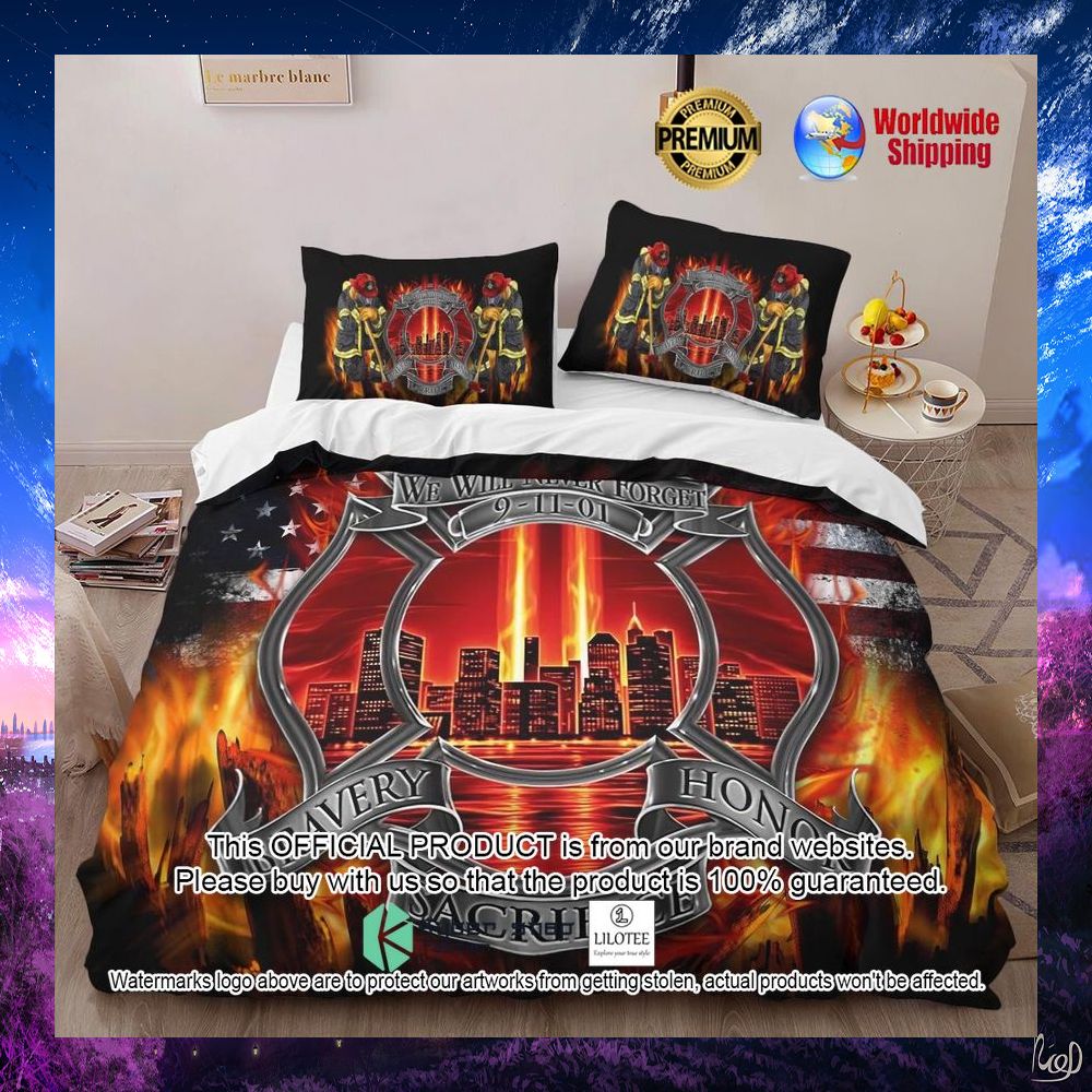 we will never forget bravery honor sacrifice bedding set 1 298
