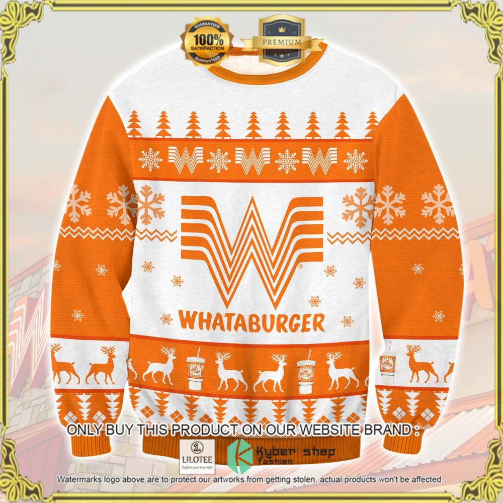 whataburger white orange ugly sweater 1 35799