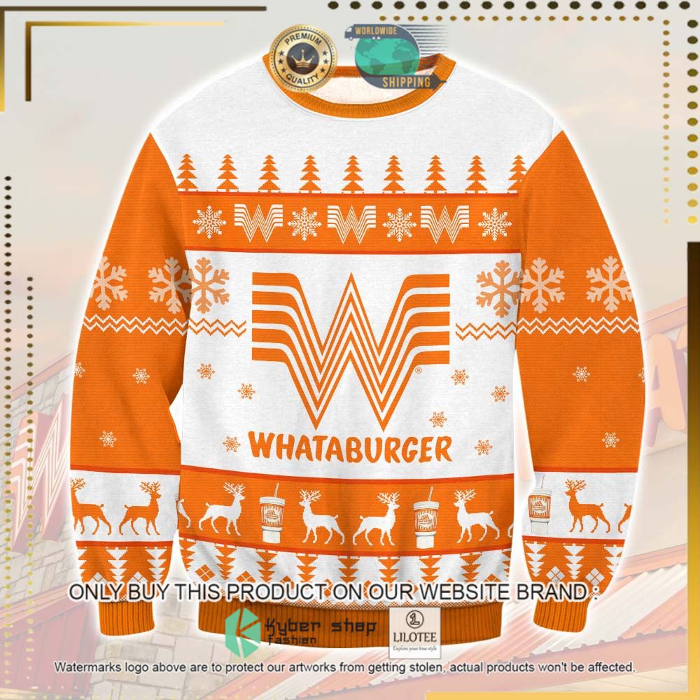 whataburger white orange ugly sweater 1 55044