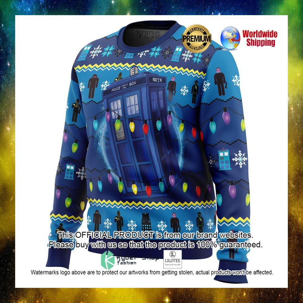 whos outside doctor who christmas sweater 1 44