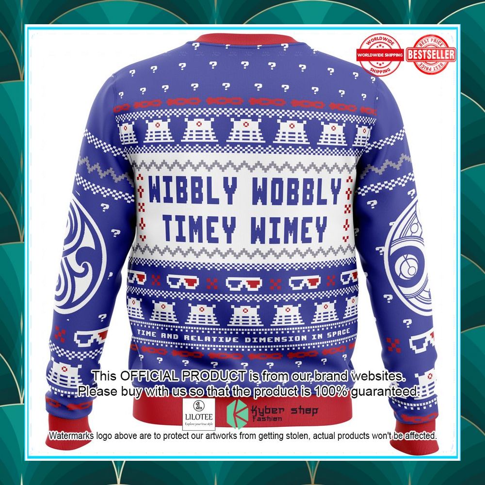 wibbly wobbly doctor who christmas sweater 3 896