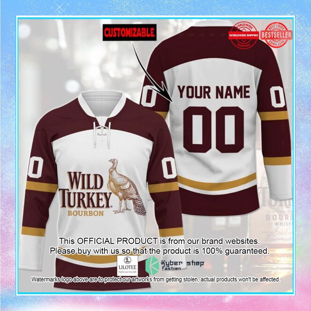 wild turkey custom name hockey jersey 1 21