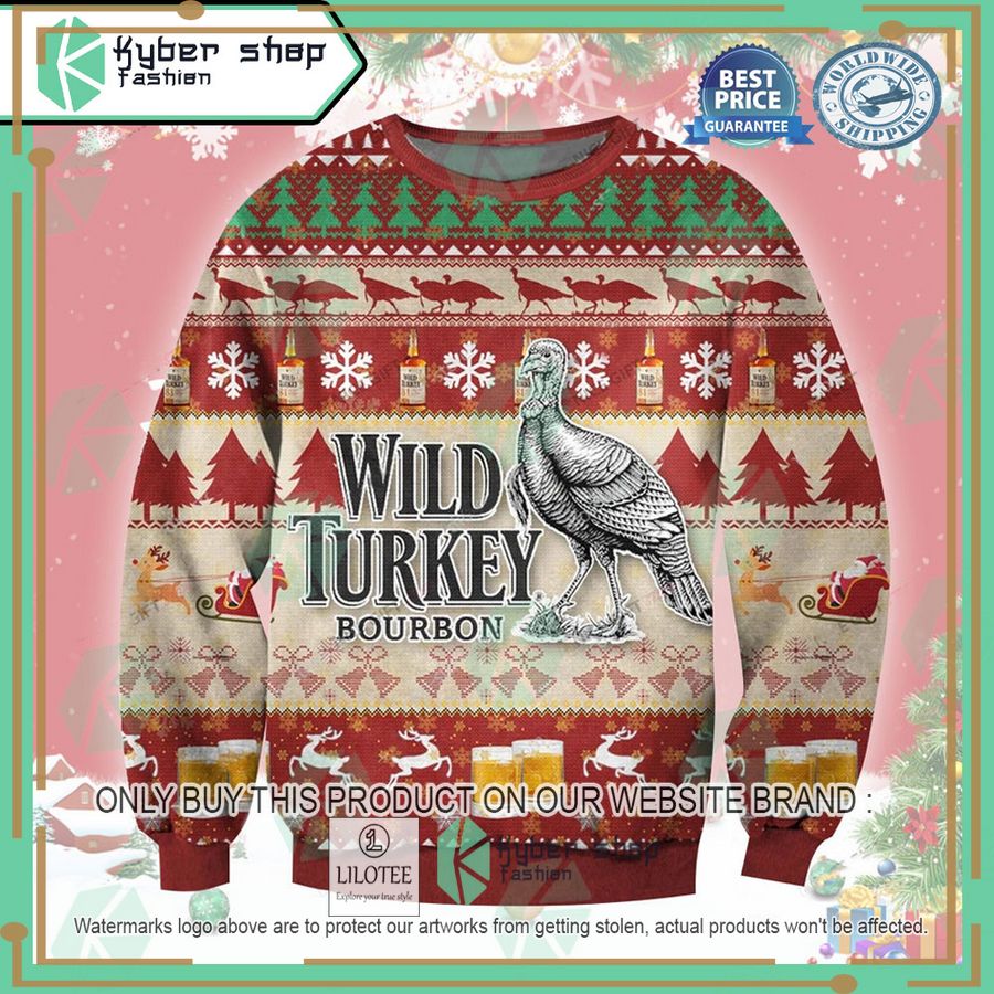 wild turkey ugly christmas sweater 1 30485