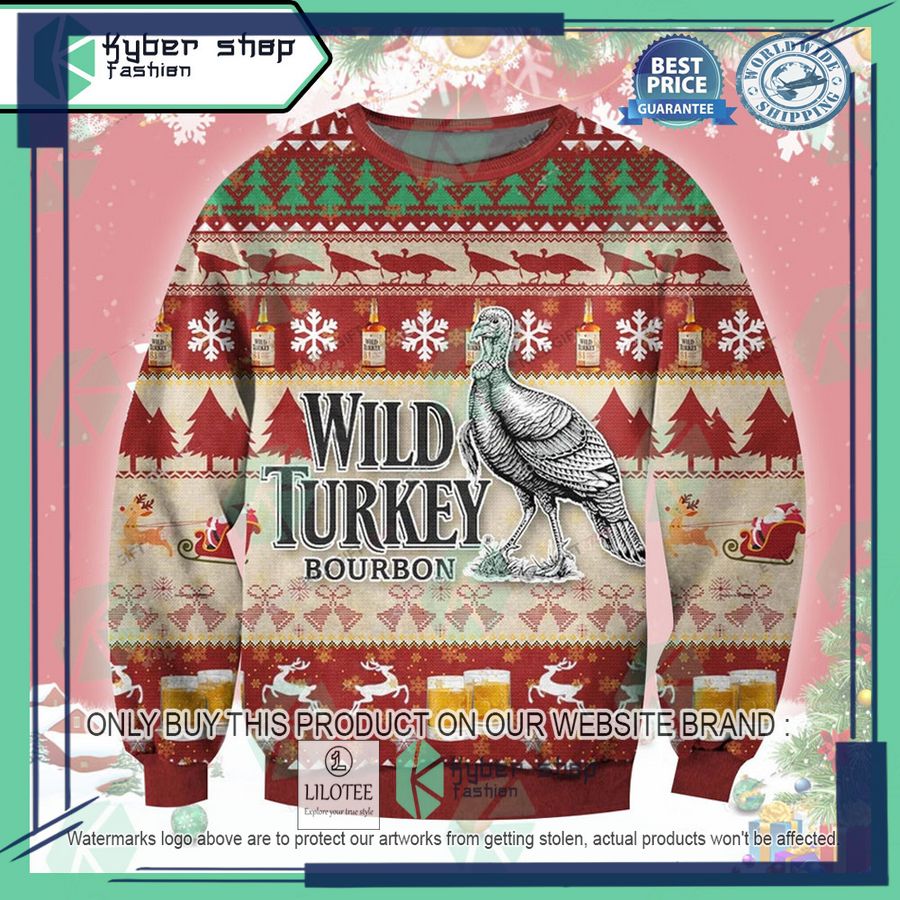 wild turkey ugly christmas sweater 1 910