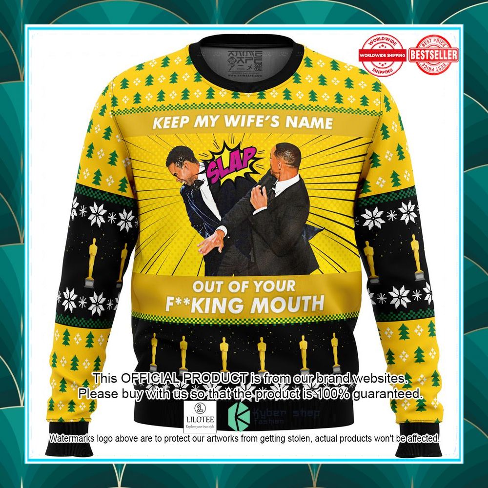 will smith slap meme christmas sweater 1 594