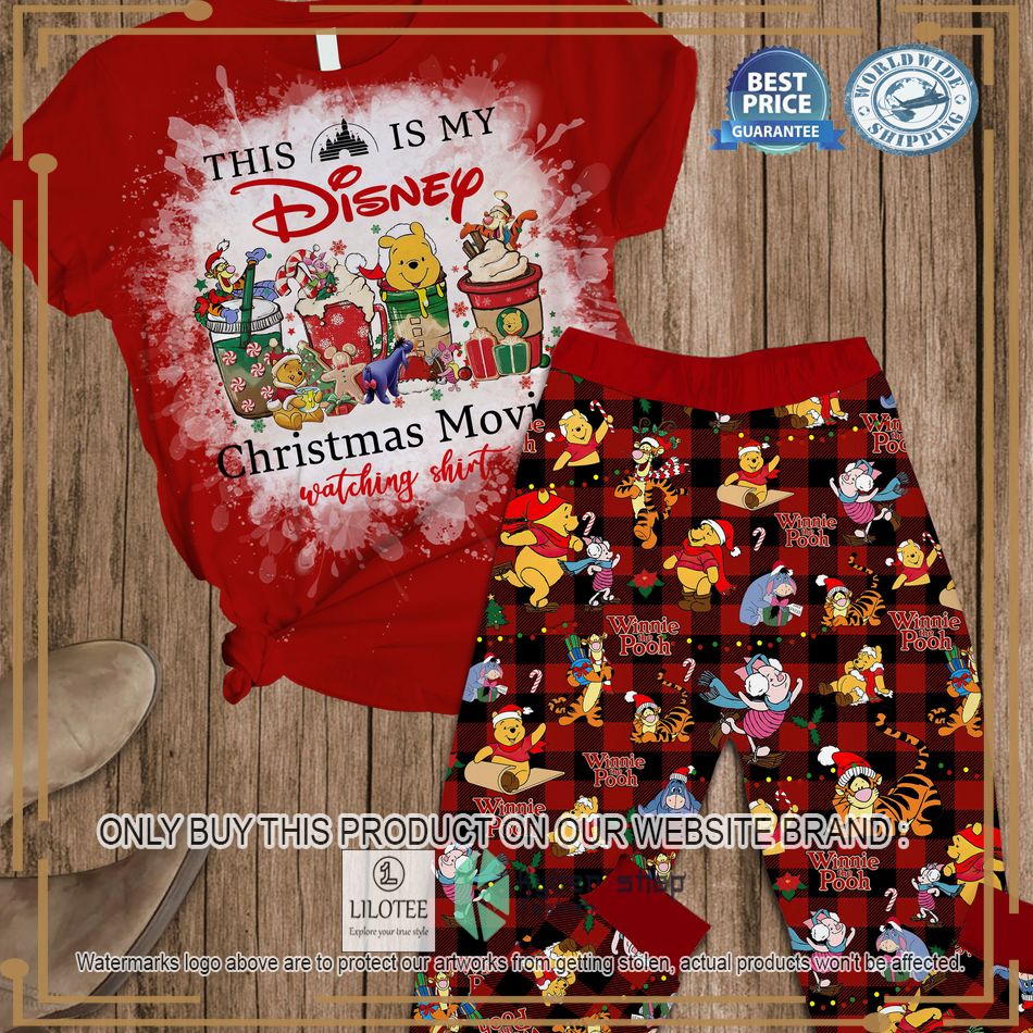 Winnie-the-Pooh Truck This Is My Disney Christmas Movie Watching Shirt Pajamas Set - LIMITED EDITION 3
