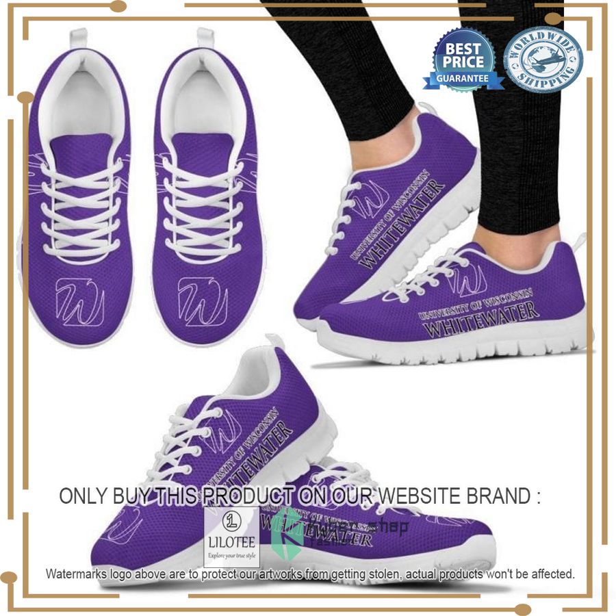 Wisconsin Whitewater purple Sneaker Shoes - LIMITED EDITION 8