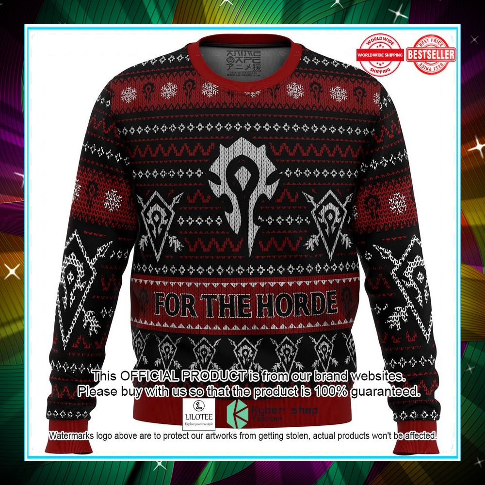 world of warcraft for the horde sweater christmas 1 108