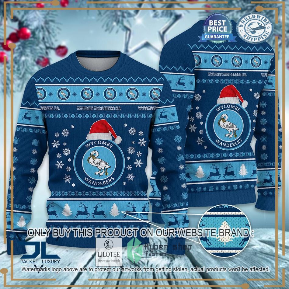 Wycombe Wanderers F.C EFL Ugly Christmas Sweater - LIMITED EDITION 7
