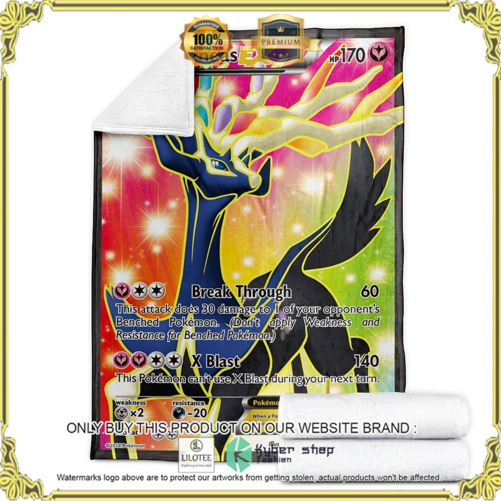 Xerneas EX XY Custom Pokemon Soft Blanket - LIMITED EDITION 3 Xerneas EX XY Custom Pokemon Soft Blanket - LIMITED EDITION - Image 3