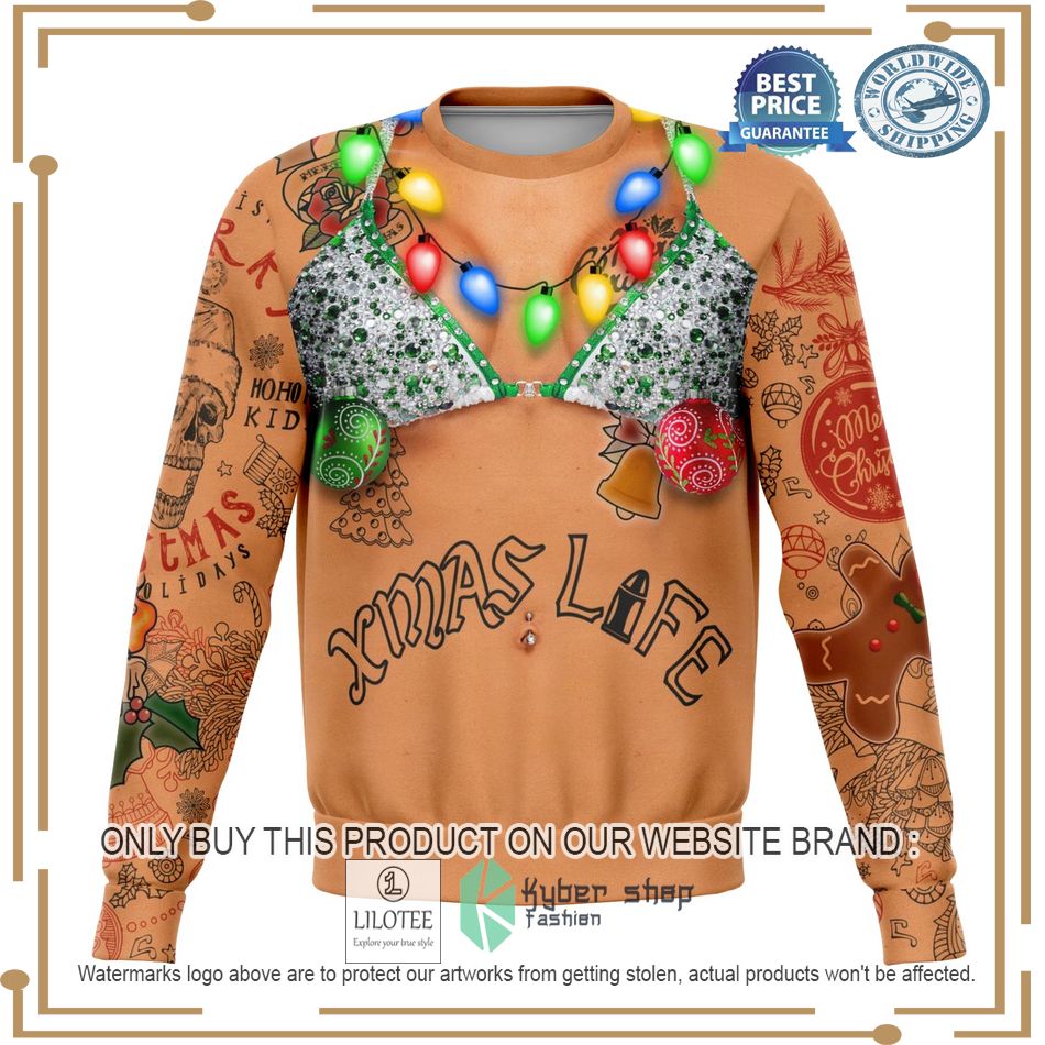 xmas life tatoo women bras christmas ugly christmas sweater 3 60343