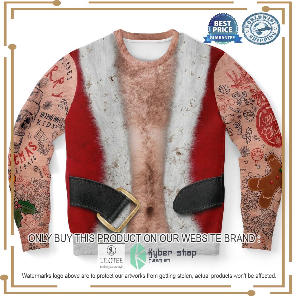 xmas tatoo santa ugly christmas sweater 1 72024