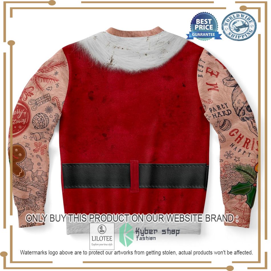 xmas tatoo santa ugly christmas sweater 2 98513
