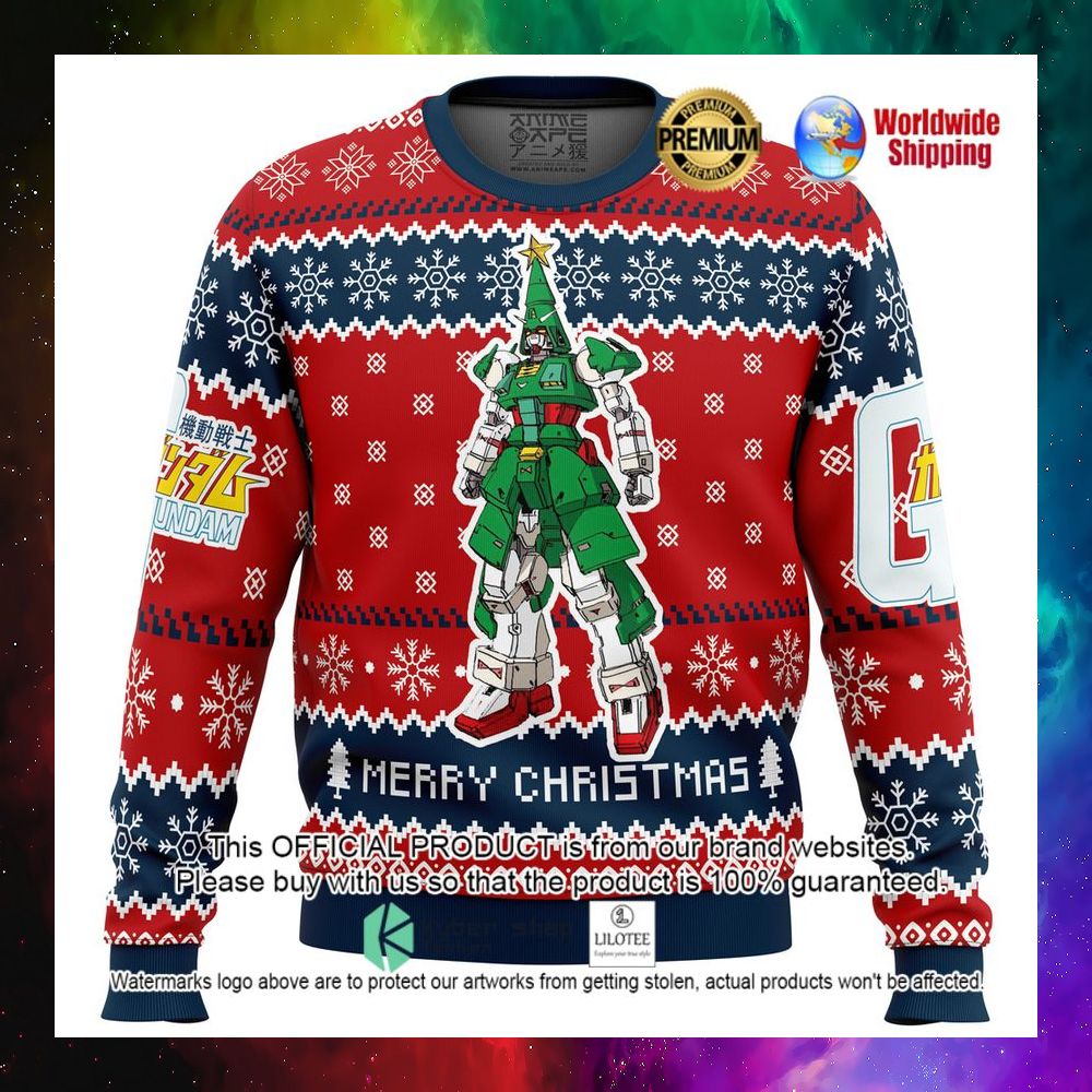 xmas tree gundam christmas sweater 1 887