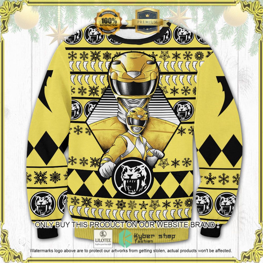 yellow power rangers ugly sweater 1 17576