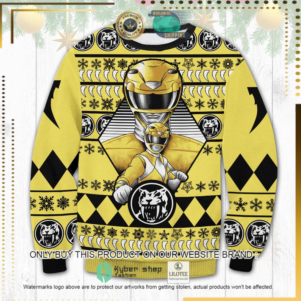 yellow power rangers ugly sweater 1 49029