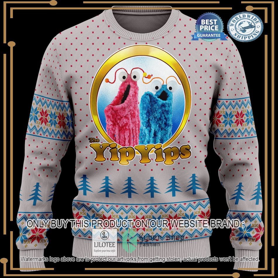 yipyips grey christmas sweater 1 80074
