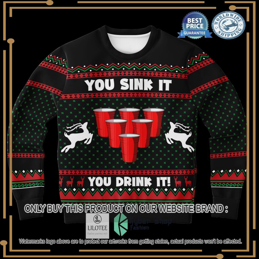 you drink it christmas sweater 1 92500