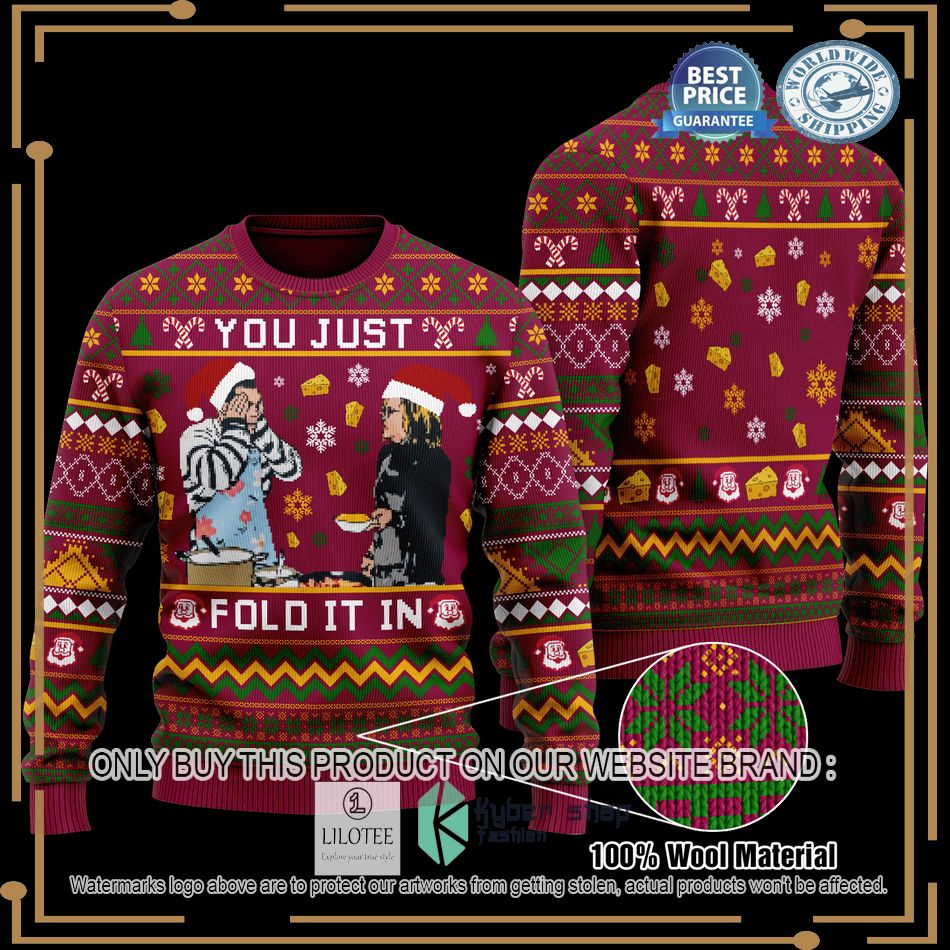 you just fold it in dark purple christmas sweater 1 62564
