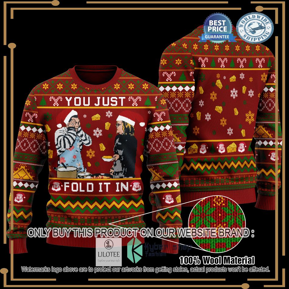 you just fold it in dark red christmas sweater 1 24948