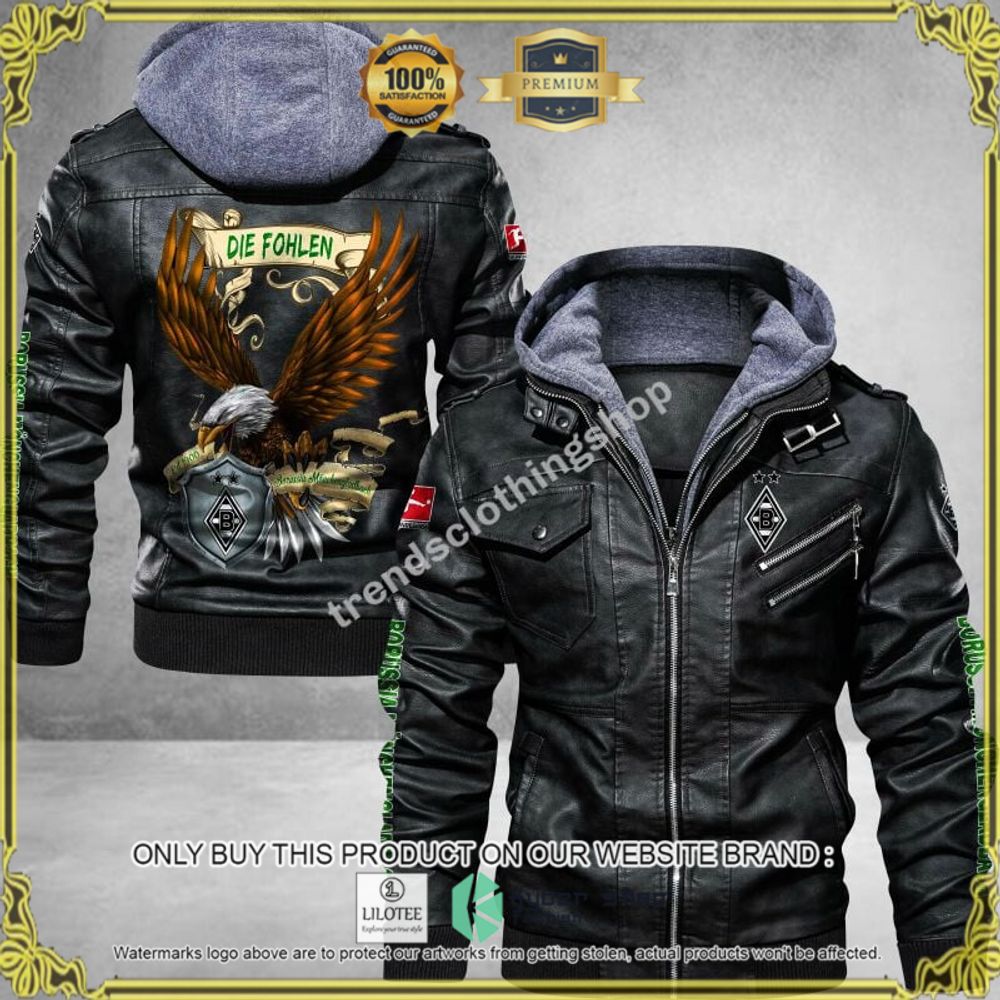 borussia monchengladbach die fohlen eagle leather jacket 1 7027