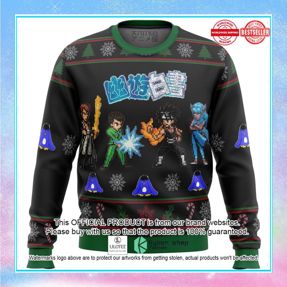 yu yu hakusho ghost fighter characters christmas sweater 1 43