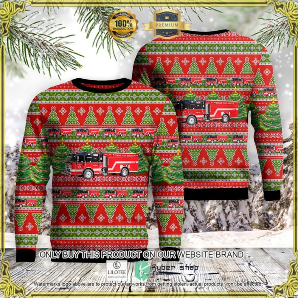 Yukon Oklahoma Yukon Fire Department Christmas Sweater - LIMITED EDITION 3 yukon oklahoma yukon fire department christmas sweater 1 45063