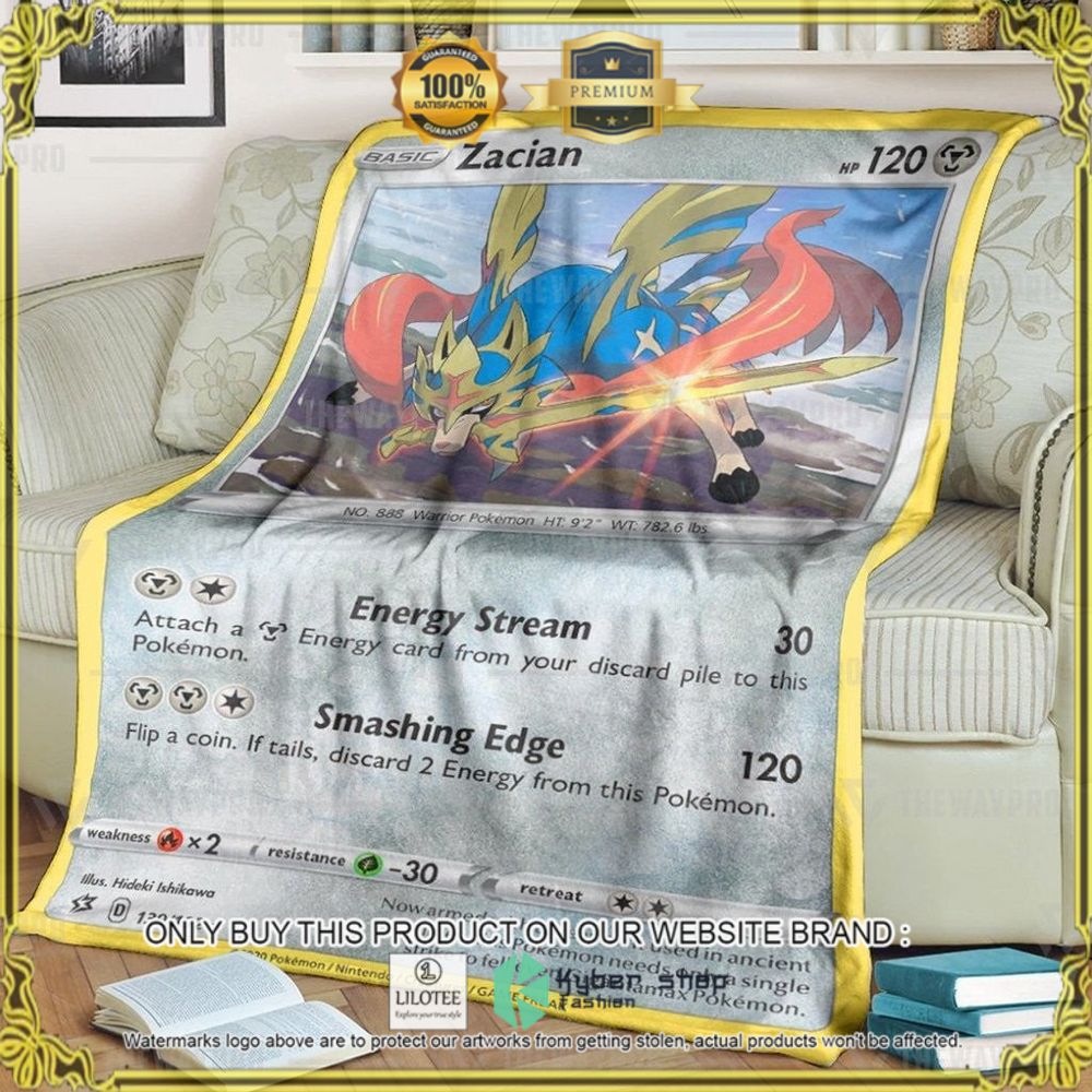 Zacian Rebel Clash Custom Pokemon Soft Blanket - LIMITED EDITION 8