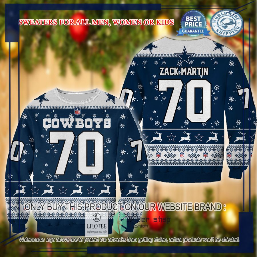 zack martin dallas cowboys christmas sweater 1 65002