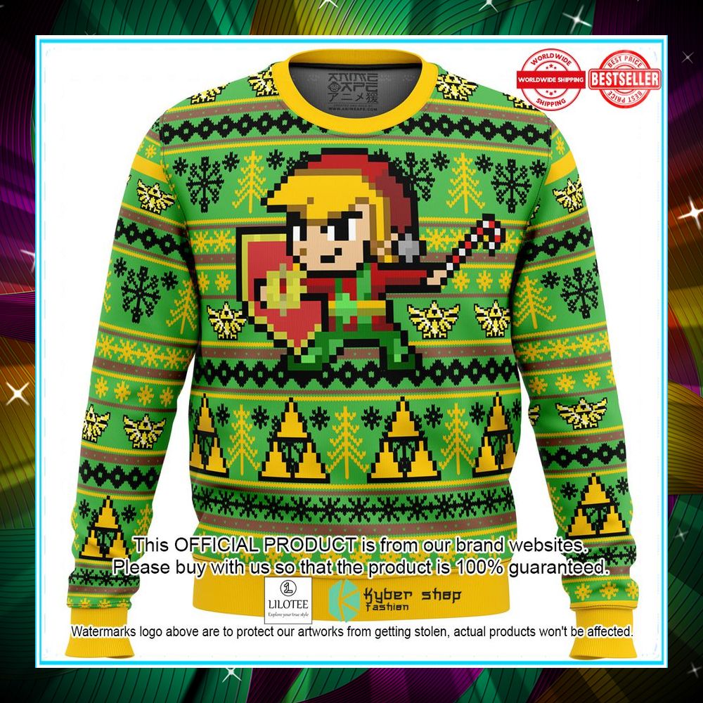 zelda holiday link christmas sweater 1 843