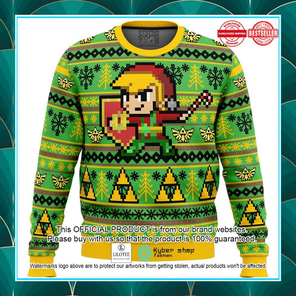 zelda holiday link christmas sweater 1 93