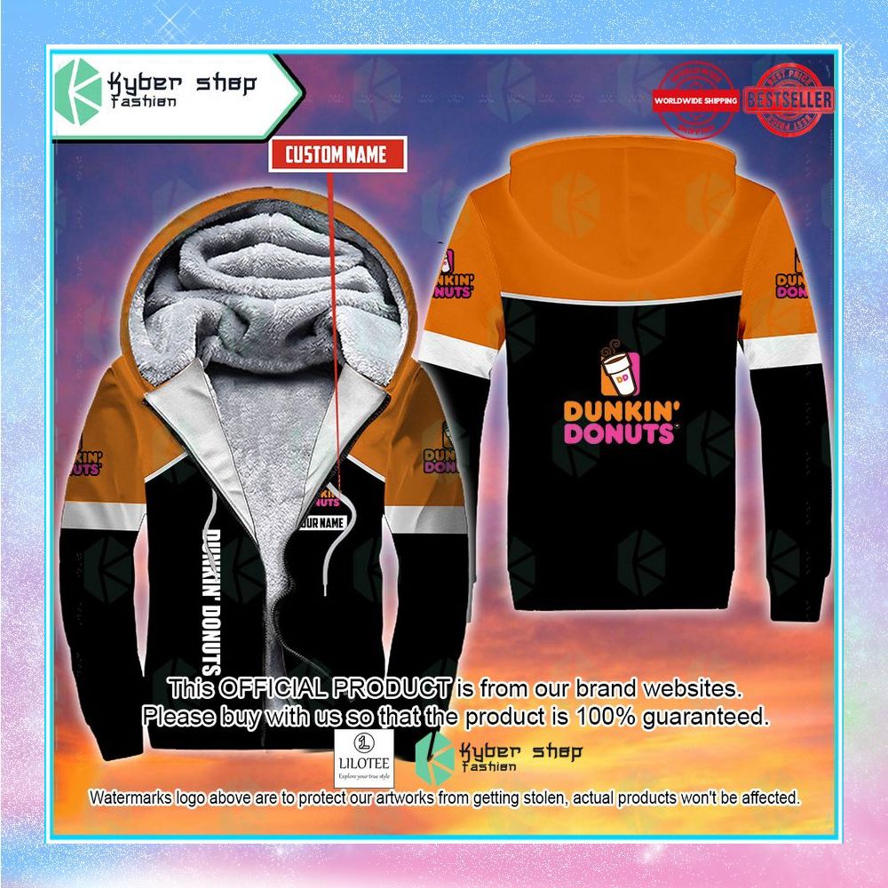 personalized dunkin donuts fleece hoodie 1 152