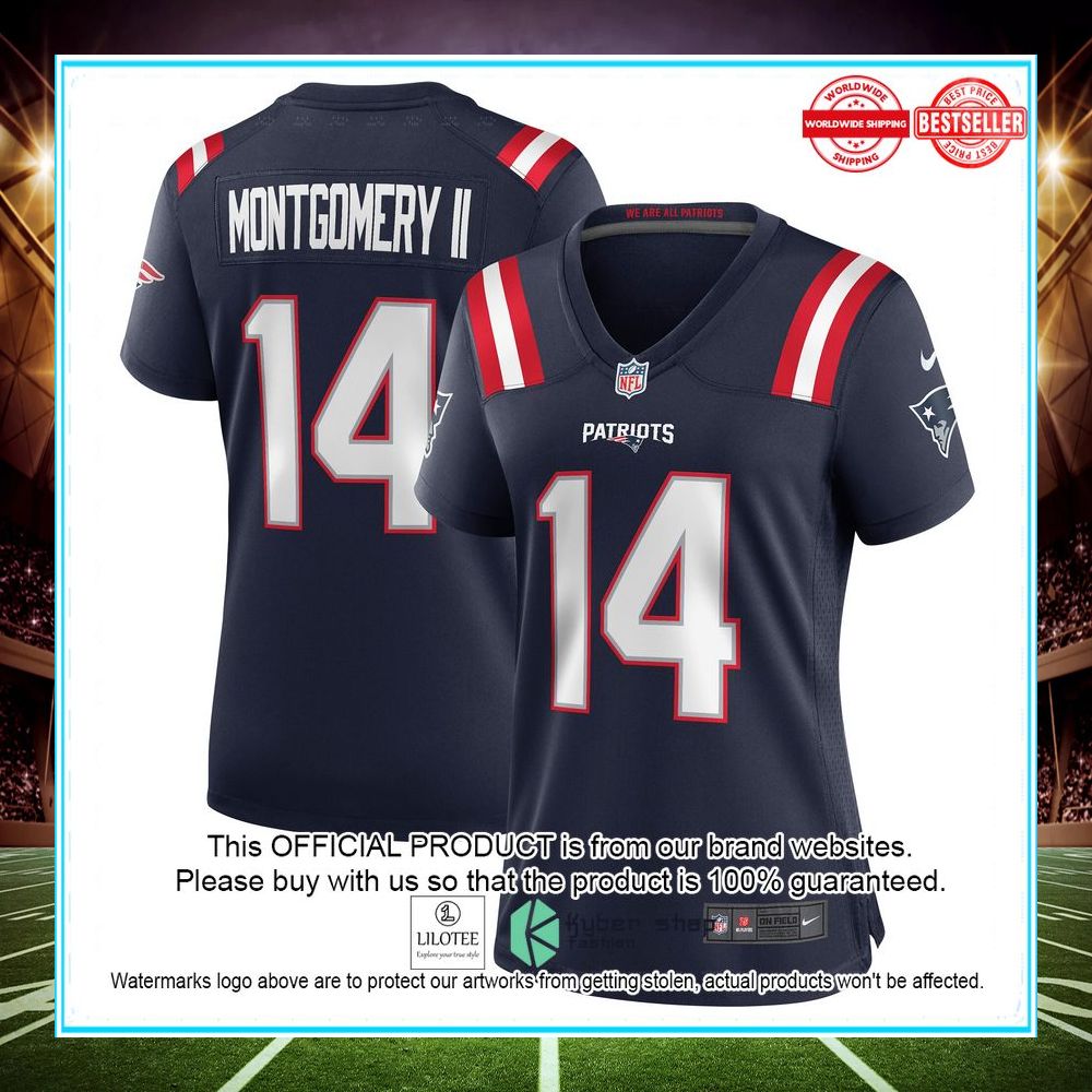 ty montgomery new england patriots nike womens game navy football jersey 1 803