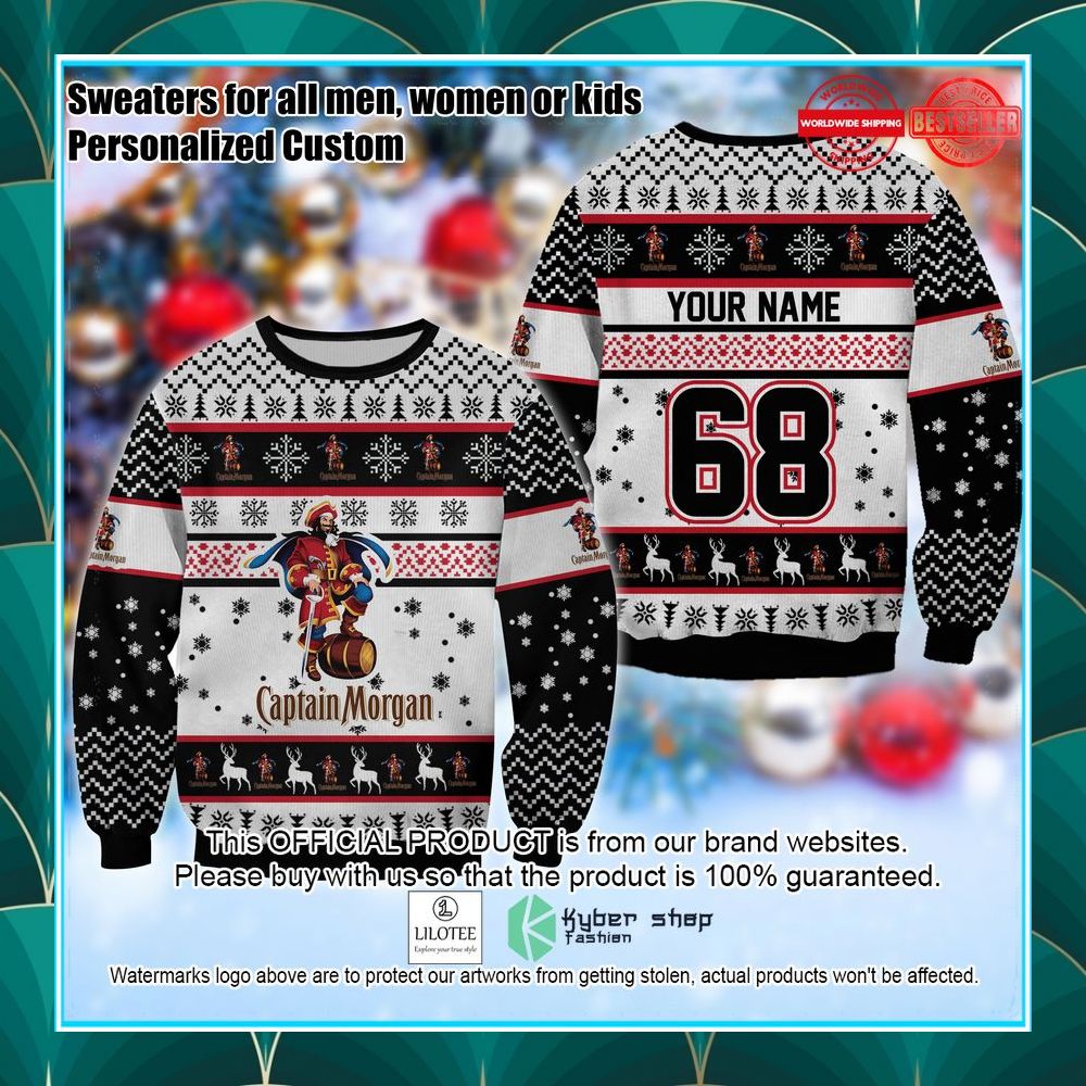personalized captain morgan ugly sweater 1 412