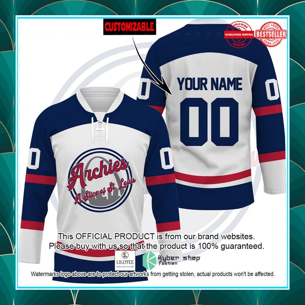 Archies A Slice of St Louis Custom Hockey Jersey 2