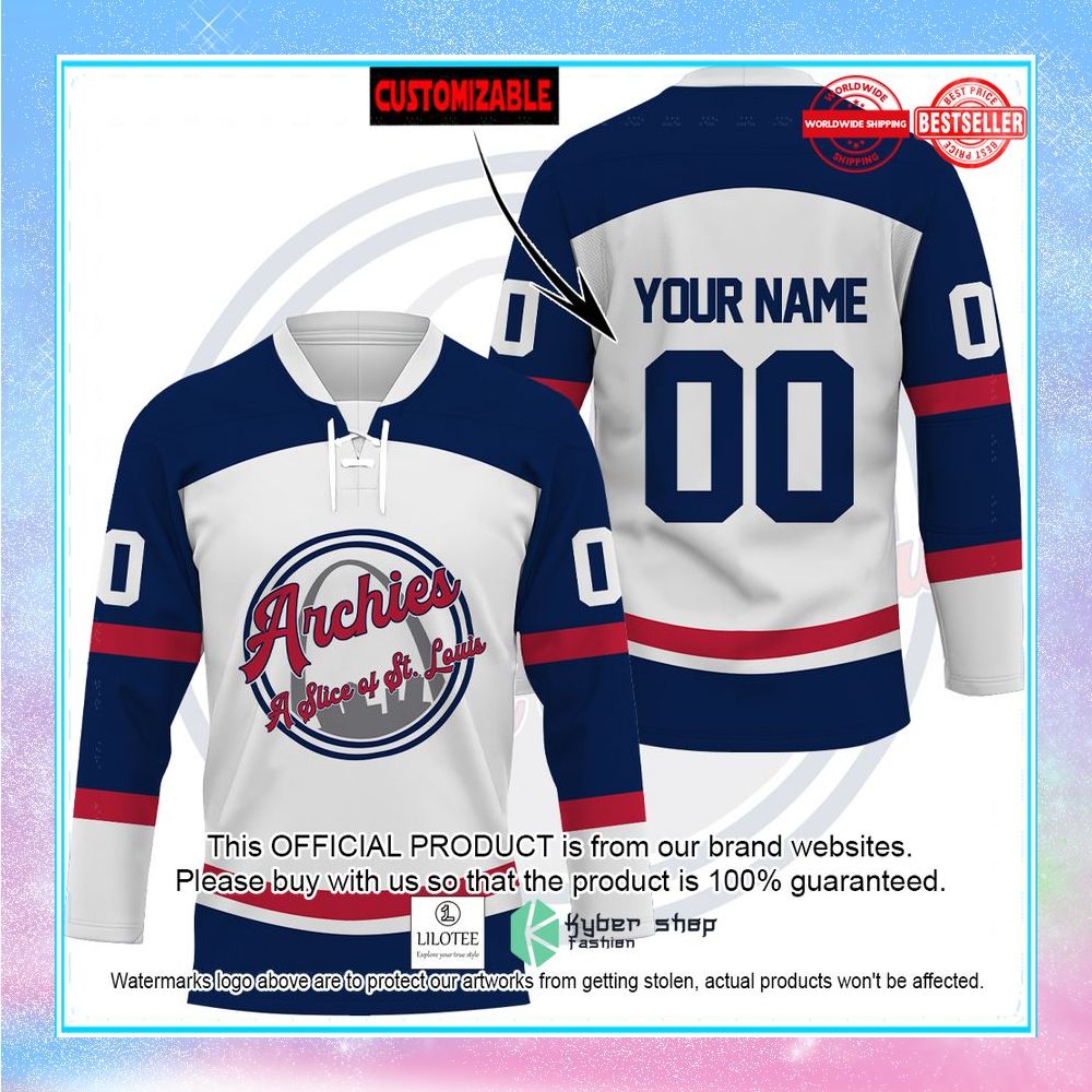 Archies A Slice of St Louis Custom Hockey Jersey