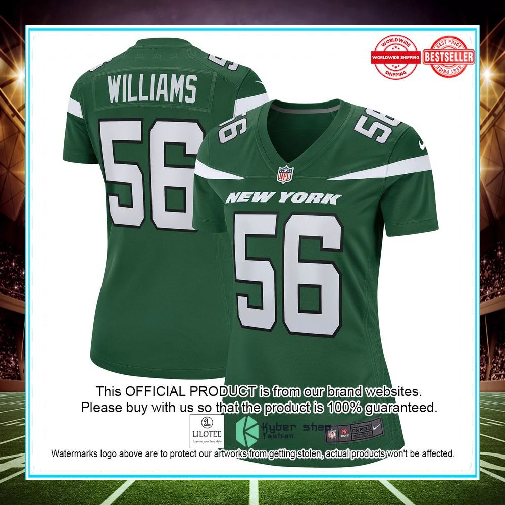 quincy williams new york jets nike womens game gotham green football jersey 1 176
