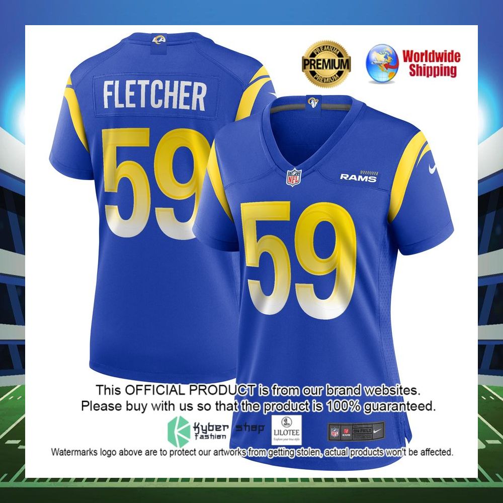 london fletcher los angeles rams nike womens game retired player royal football jersey 1 36