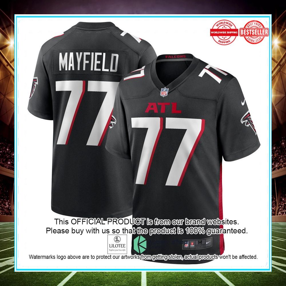 jalen mayfield atlanta falcons nike game black football jersey 1 342