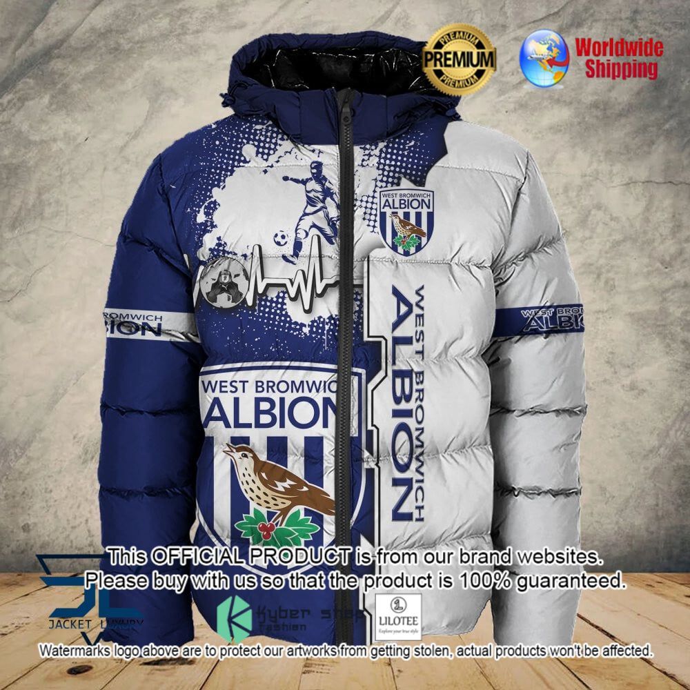 west bromwich albion fc 3d puffer down jacket bomber jacket 1 933