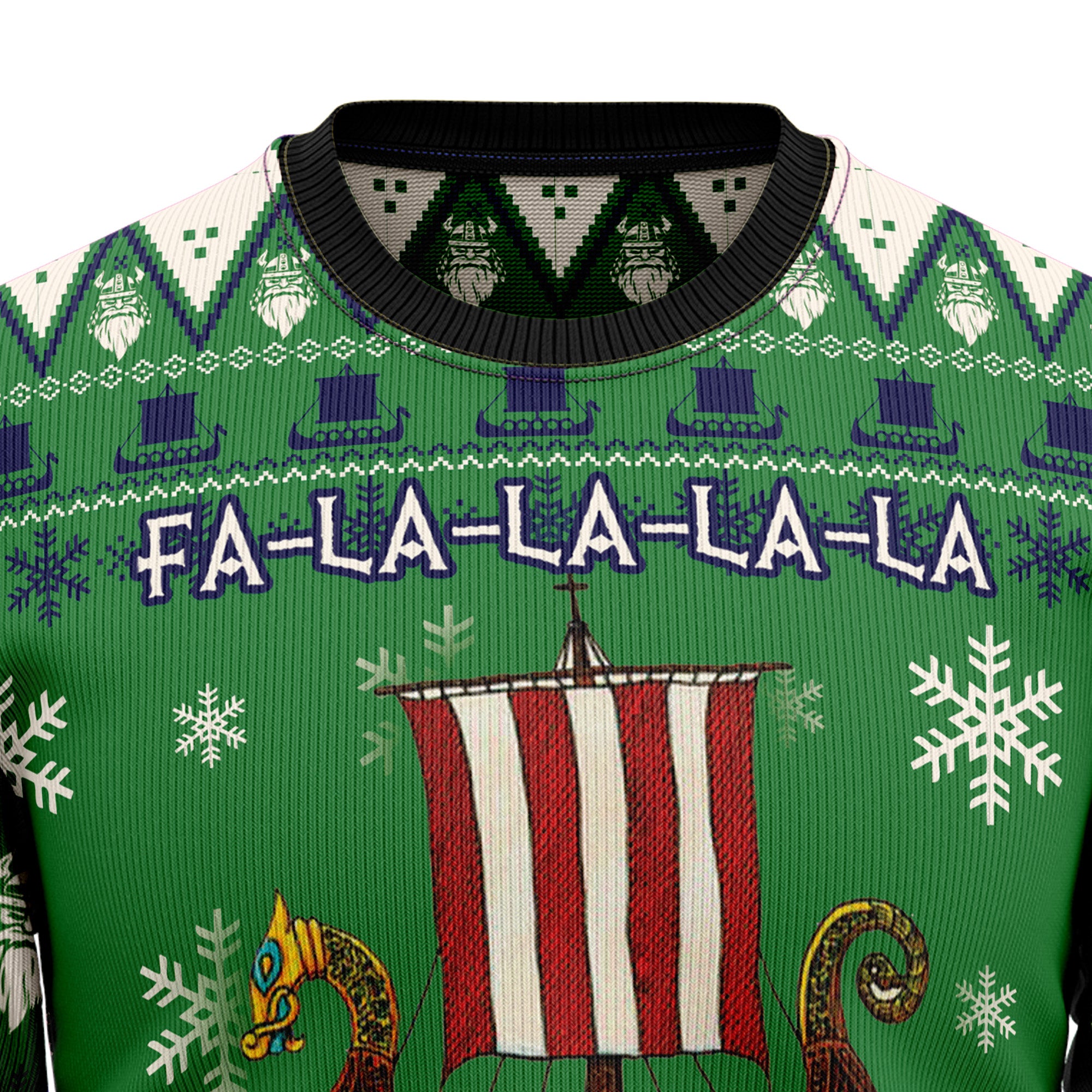 Viking Valhalla Flalala Christmas Sweater 1
