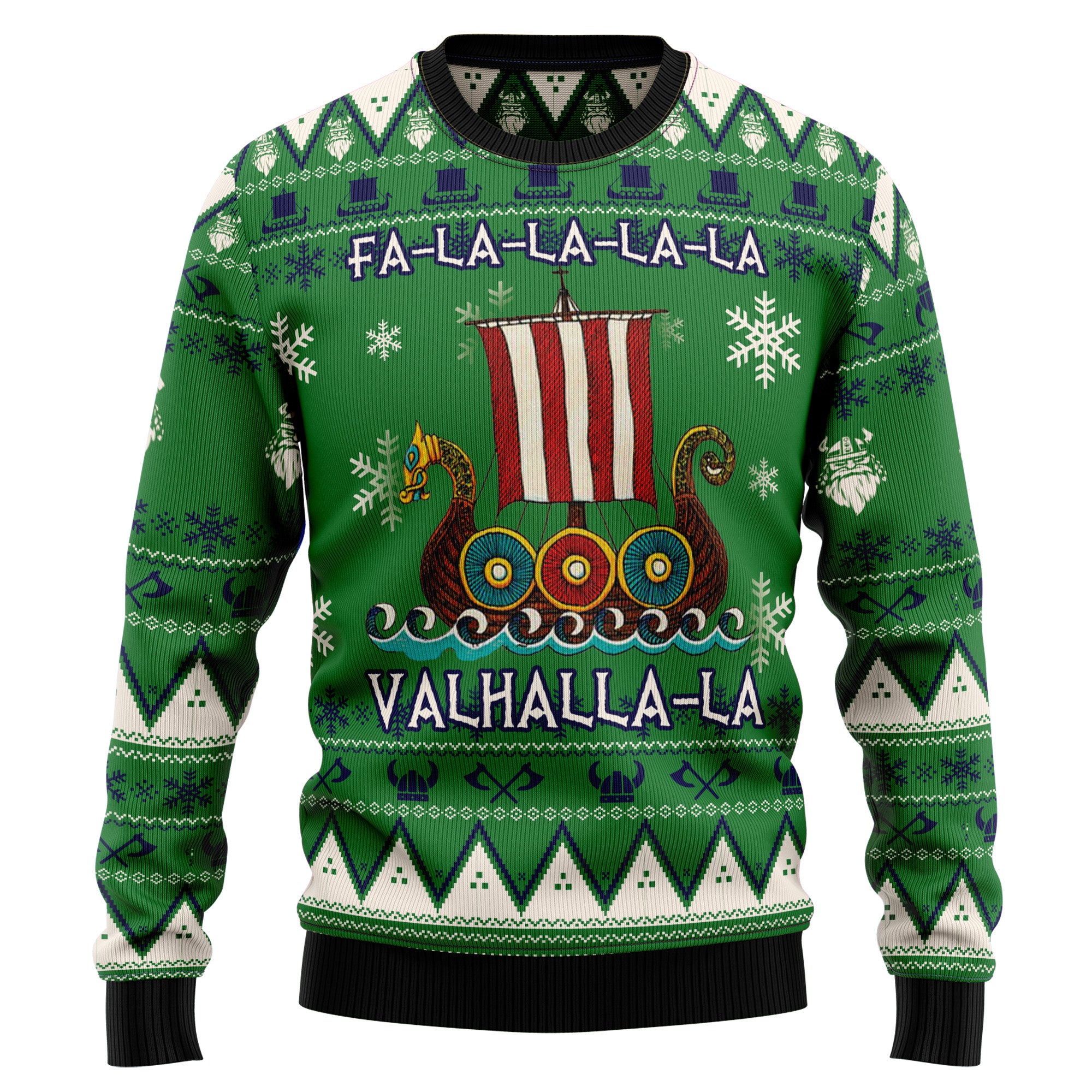 Viking Valhalla Flalala Christmas Sweater