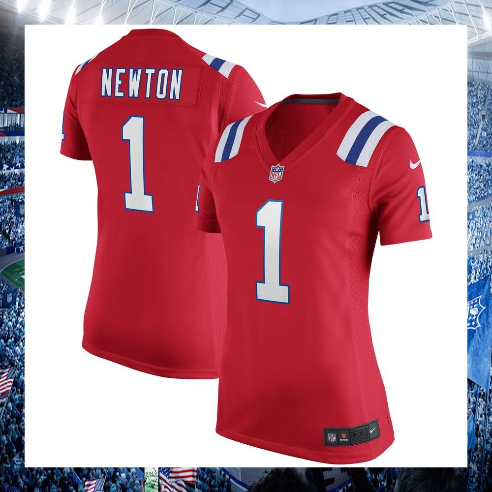 nfl cam newton new england patriots nike womens alternate red football jersey 1 802
