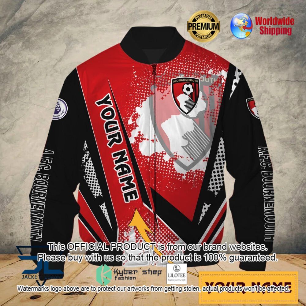 a fc bournemouth custom name 3d puffer down jacket bomber jacket 2 923