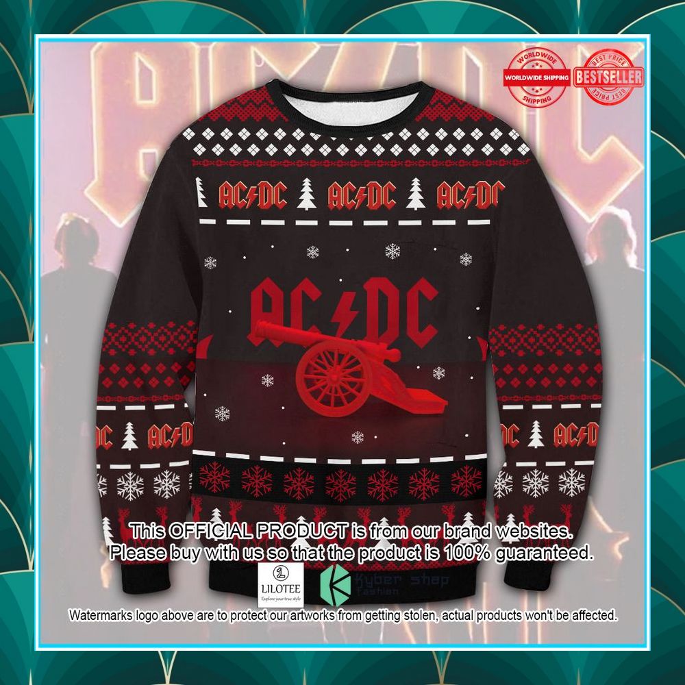 acdc band black chrismtas sweater 1 293