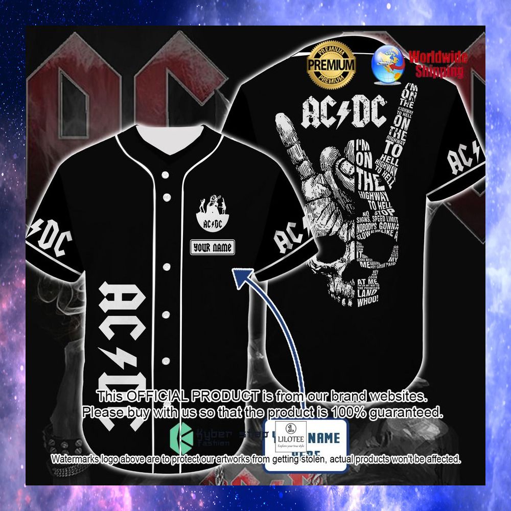 acdc im on the highway to hell skull custom baseball jersey 1 419