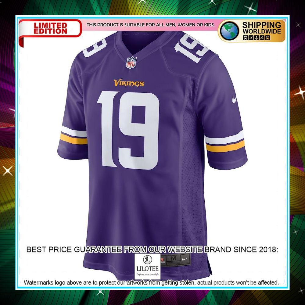 adam thielen minnesota vikings purple football jersey 2 941