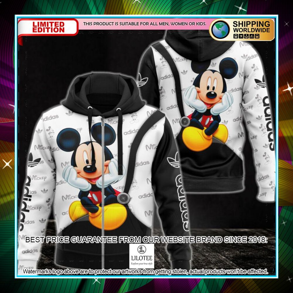adidas mickey mouse white zip hoodie 1 852