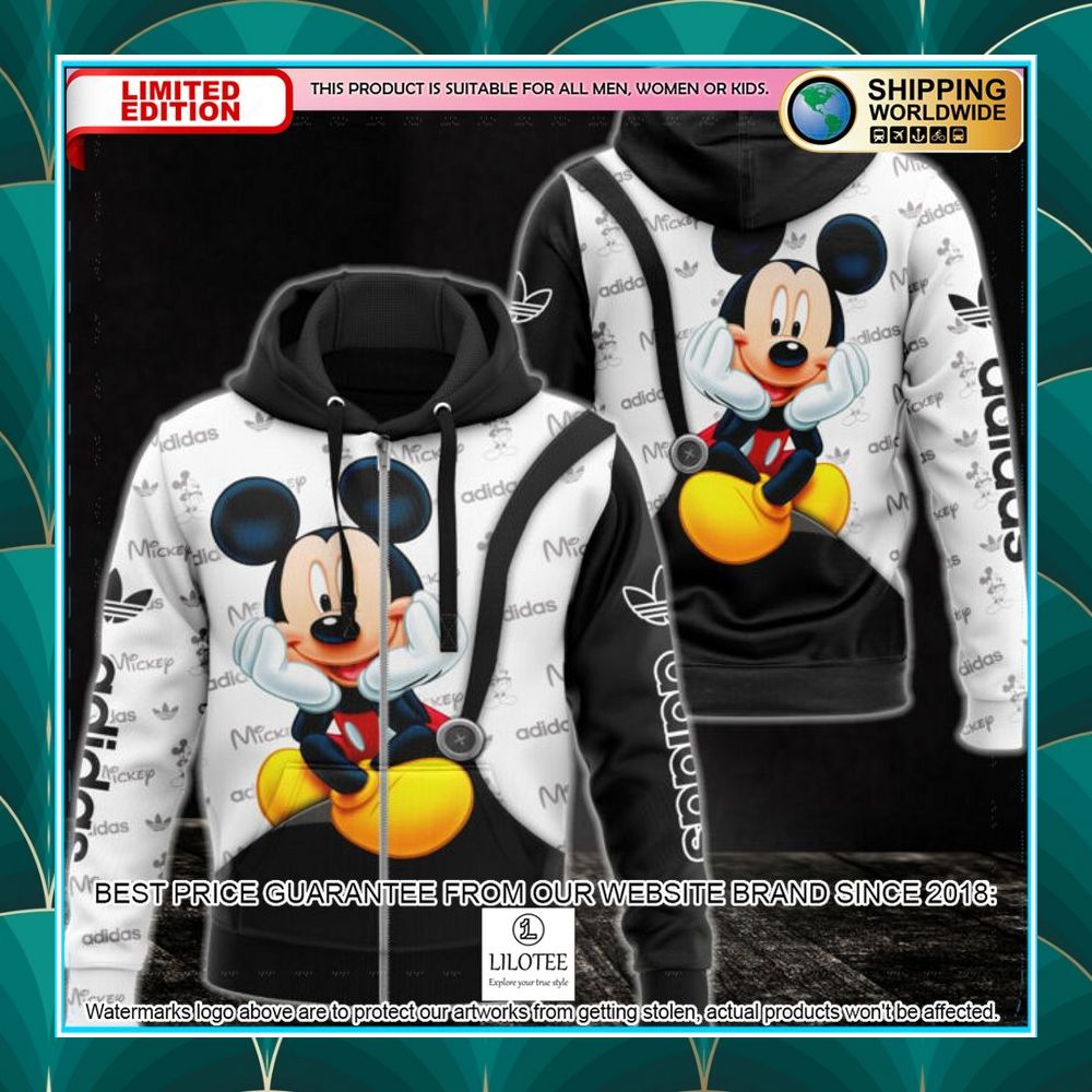 adidas mickey mouse white zip hoodie 1 917