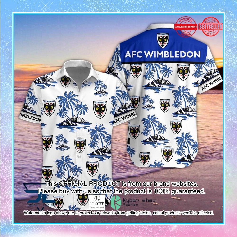 afc wimbledon hawaiian shirt short 1 372